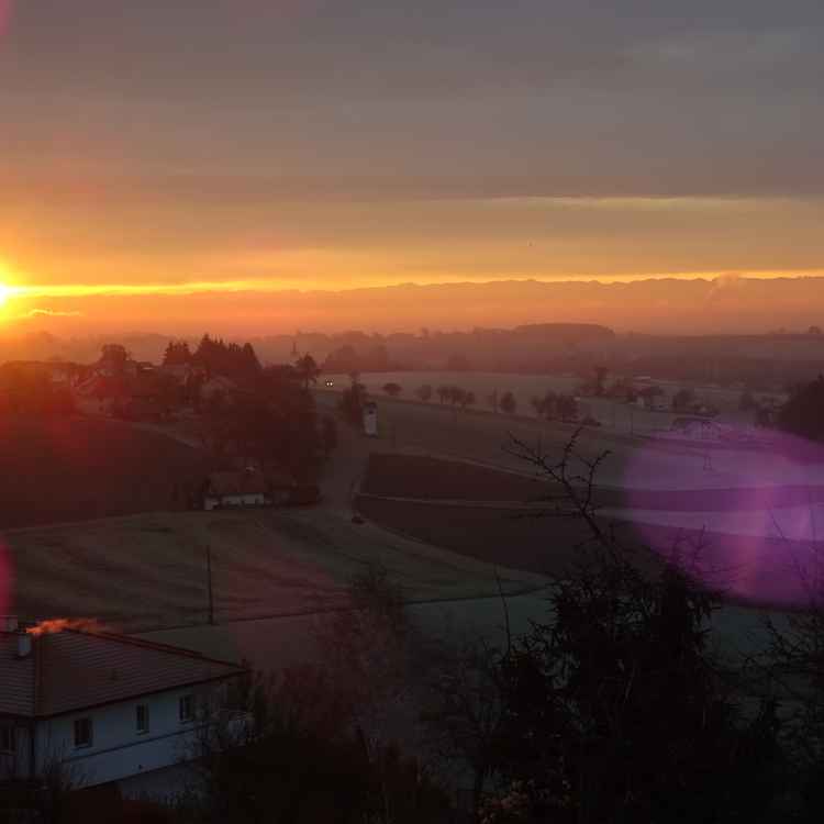 Sonnenaufgang Voralpenland