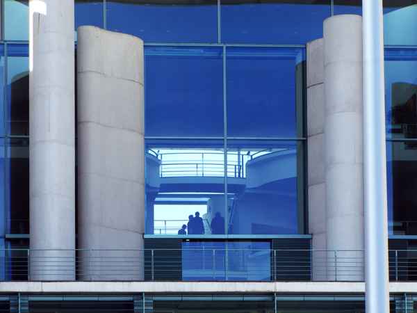 Besucher im Bundeskanzleramt