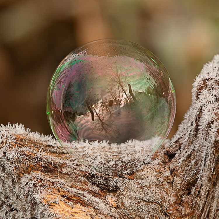 Gefrorene Seifenblase