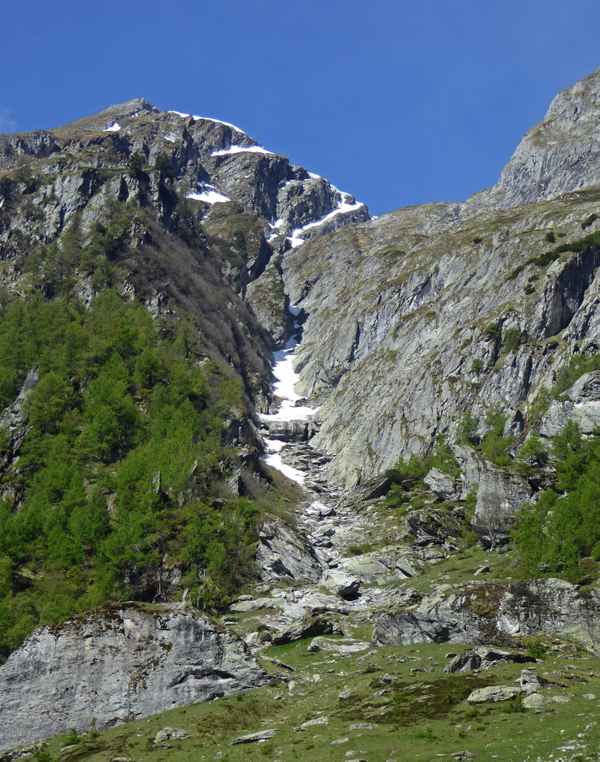 Einstieg zum Baltschieder Klettersteig