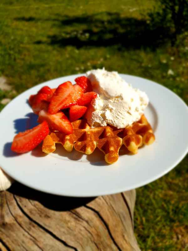Waffeln im Sommer
