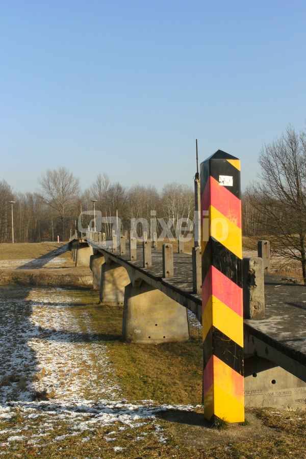 Grenzpfosten Deutschland/Polen