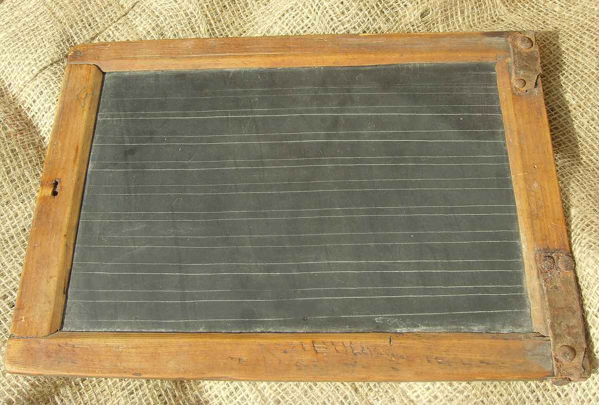 Schule früher - Schiefertafel