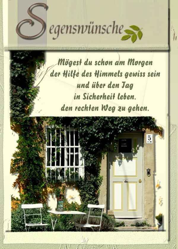 Mögest du schon am Morgen ...