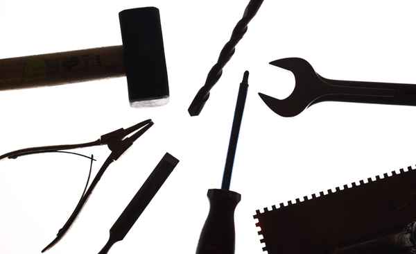 Werkzeug als Silhoutte