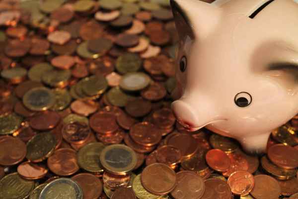 Sparschwein auf Münzen
