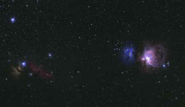 Rund um die Gürtelsterne des Orion