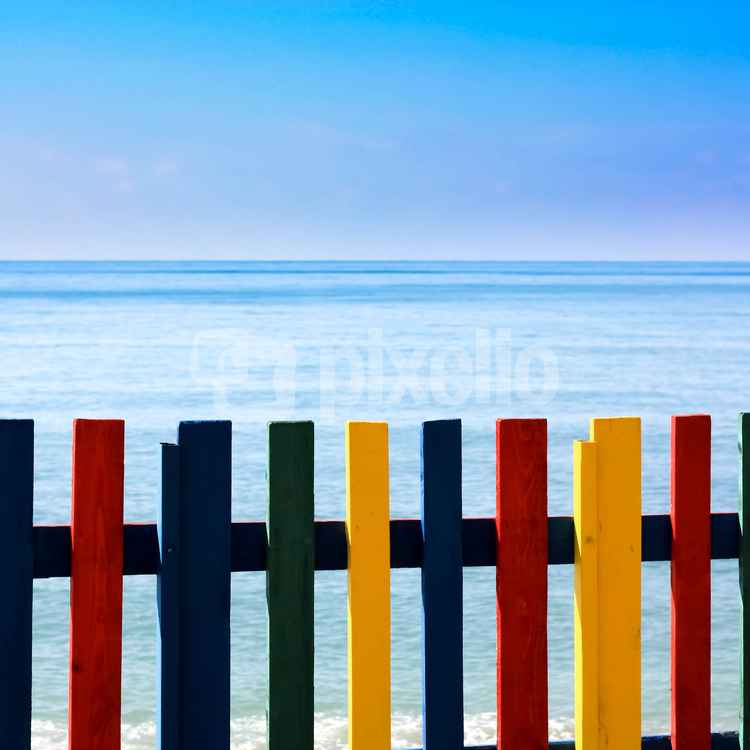 Lattenzaun am Strand