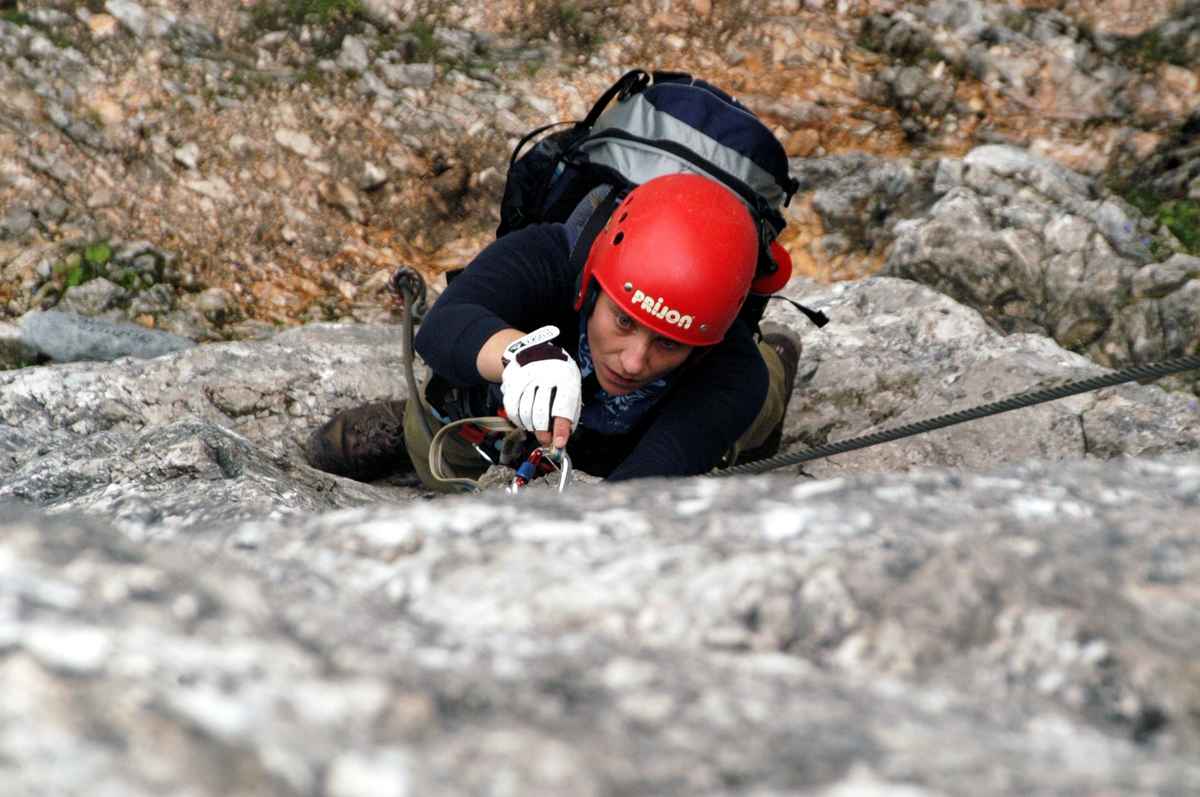 Sichern am Klettersteig