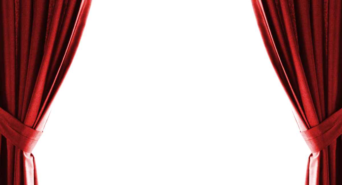 Vorhang auf - beidseitig rot