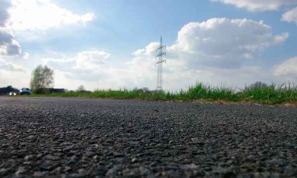 Straße Makroaufnahme mit Unschärfe