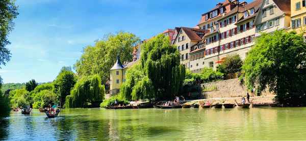 Neckar bei Tübingen mit Hölderlinturm