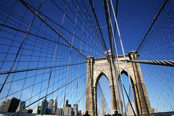 Brooklyne-Bridge vor Skyline Manhattan