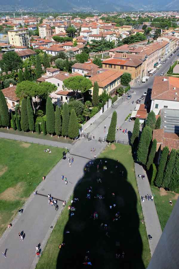 Blick vom Schiefen Turm von Pisa