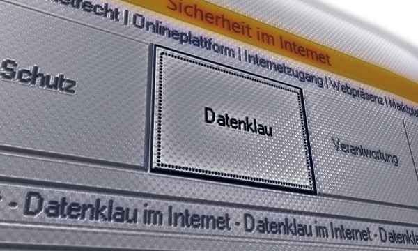 Internet Datendiebstahl Datenklau