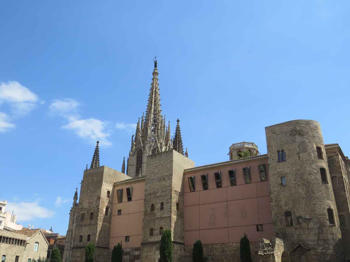 Barcelona, Kathedrale und Muralla Romana, römische Stadtmauer