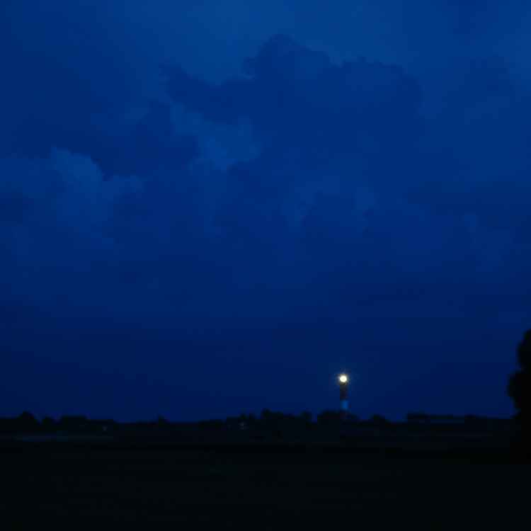 Pellwormer Leuchtturm in der Nacht