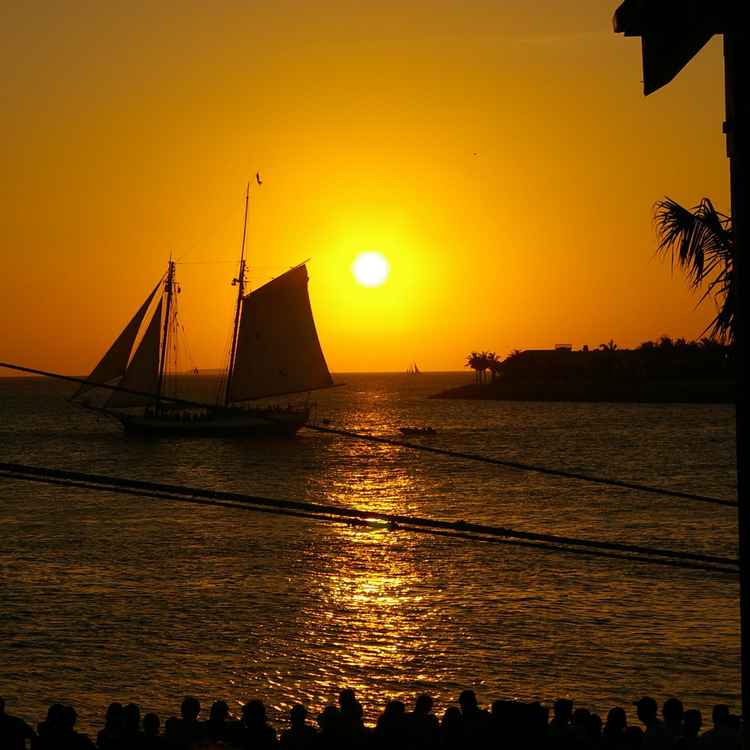 Romantischer Sonnenuntergang in Key West