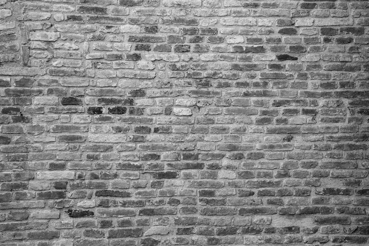 Hintergrund | Textur: Backsteinmauer S/W
