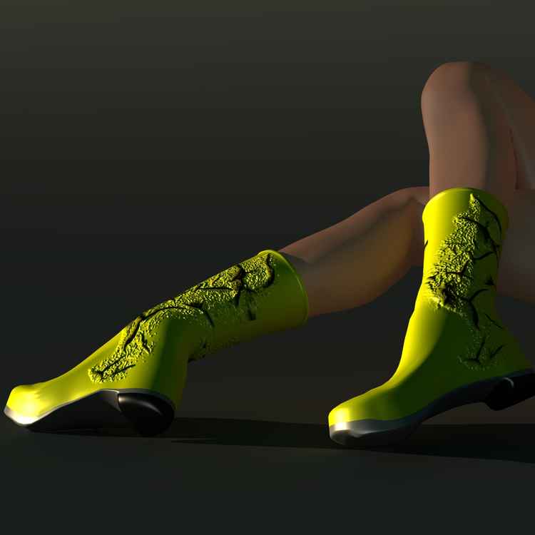 Gelbe Gummistiefel