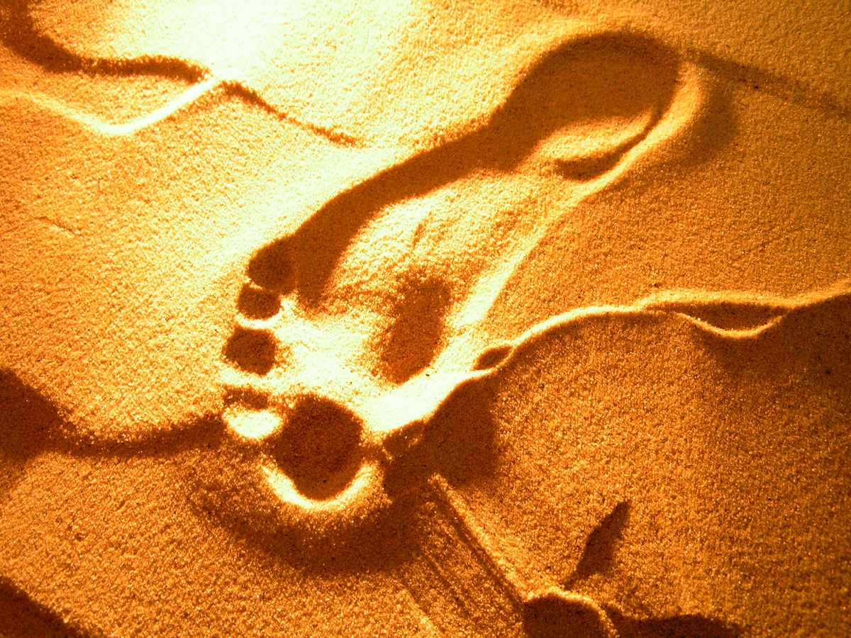 Spuren im Sand