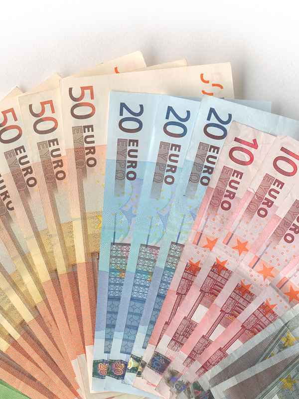 Euroscheine gefächert