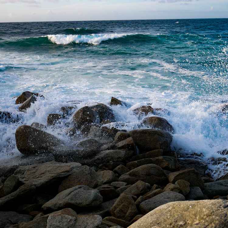 Abendbrandung auf der Île-Grande