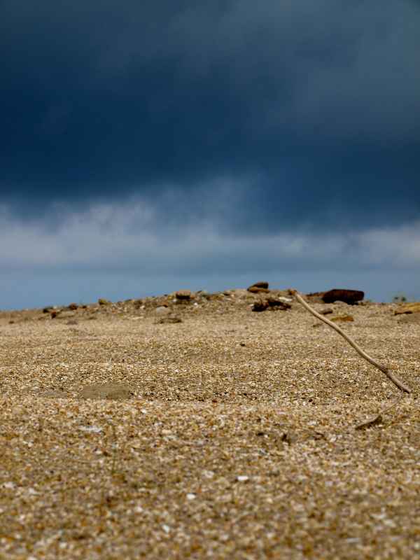 Sandkörner vor Himmel