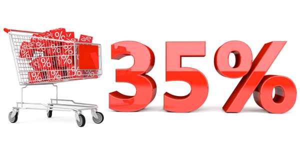 35% Einkaufswagen