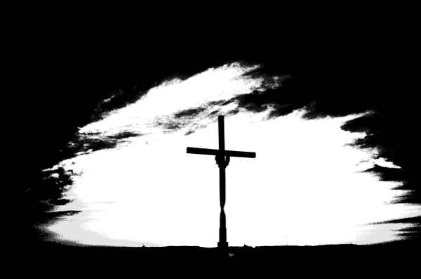 Kreuz im Sonnenuntergang