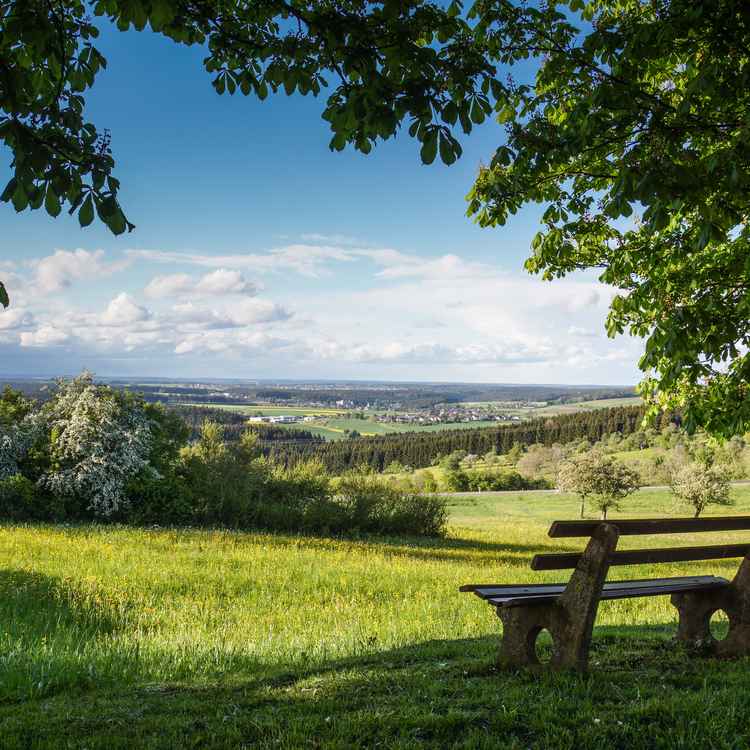 Wanderpause - Blick ins Tal