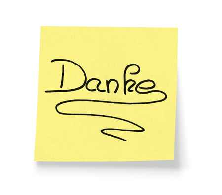 Post-It, Klebezettel, Haftnotiz - Danke