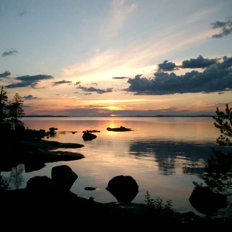 Sonnenuntergang Schweden Fijord