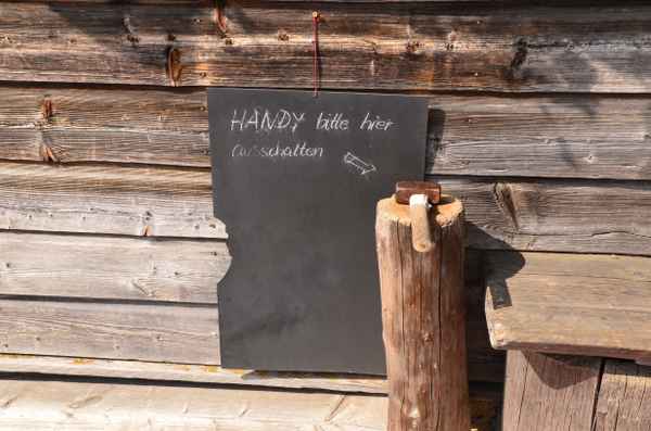 Tegernseer Hütte Handy ausschalten Hammer