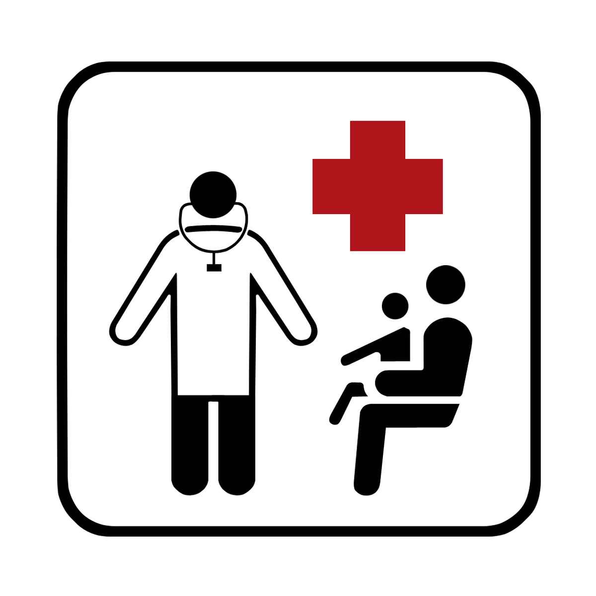 Hinweisschild: Arztpraxis