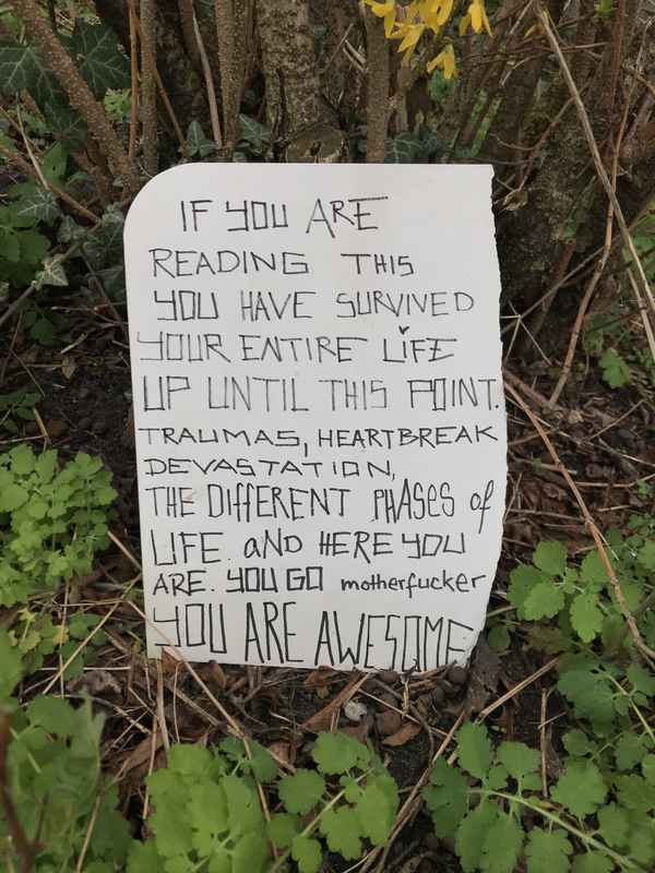 Schild: Du bist großartig / You are awesome