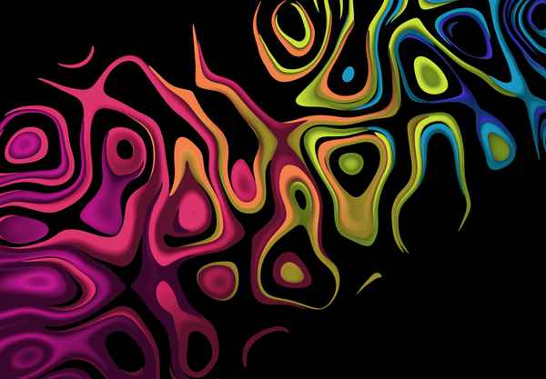 Regenbogenfarben gewellt