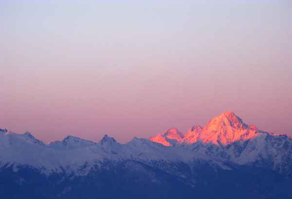 Tagesende mit einem Abendrot