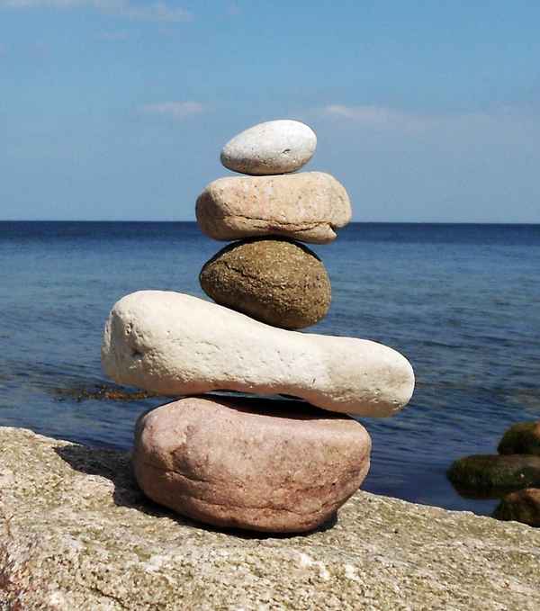 Balance eines Steinturmes