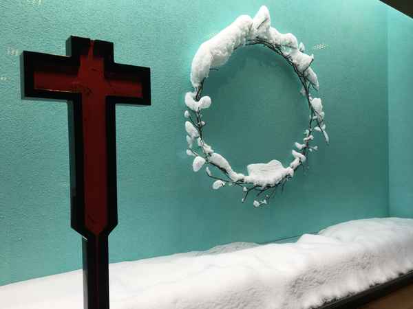 Atrium mit Schnee Spitalkapelle Kantonsspital Frauenfeld