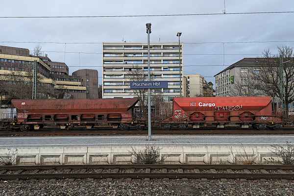 Bahnbaustelle - Schotterzug