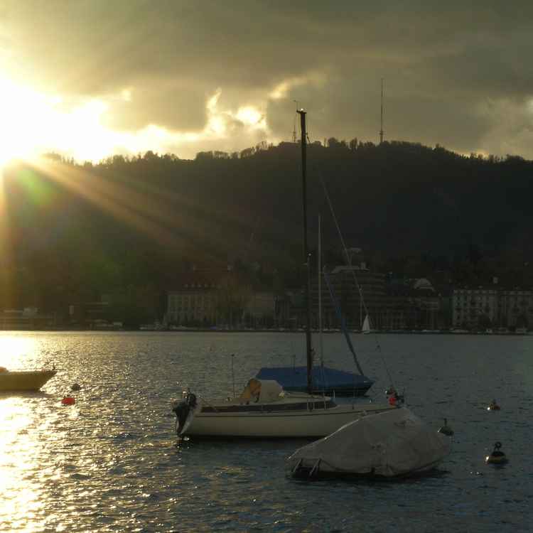 Sonnenuntergang am Zürichsee