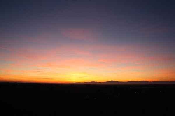 Sonnenuntergang über den Vogesen