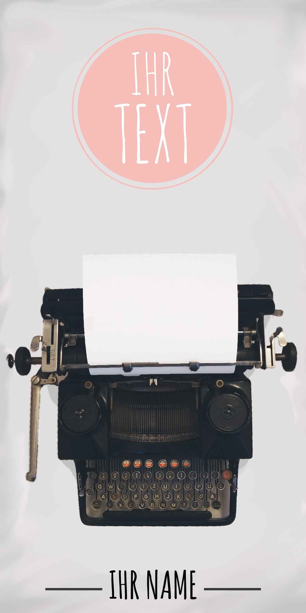Cover Schreibmaschine