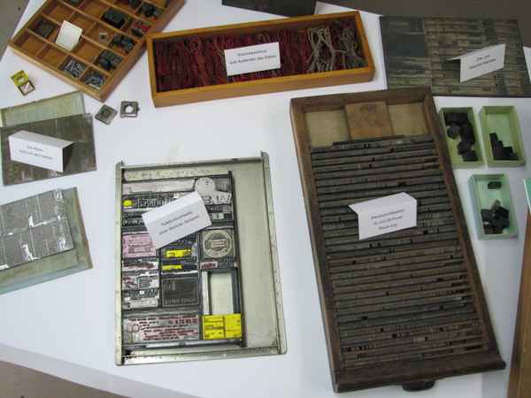 Arbeitsmaterial Bleisatz
