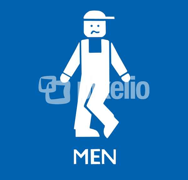 Men - Originelles Toilettenschild!