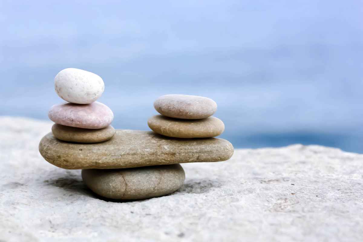 Steinchen in Balance