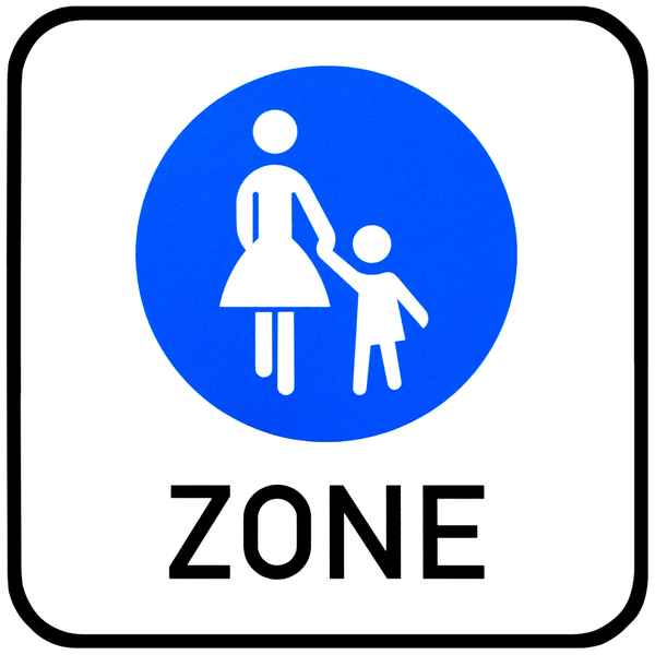Fußgängerzone, Hinweisschild