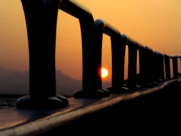 Sonnenuntergang vom Boot aus gesehen (Ägypten 2010)