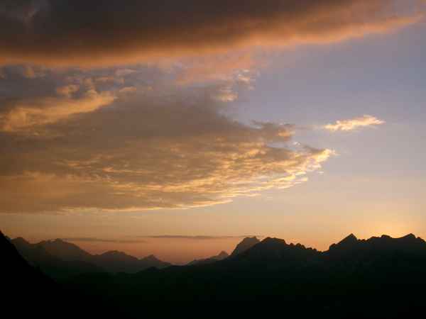 Abendstimmung in den Allgäuer Alpen